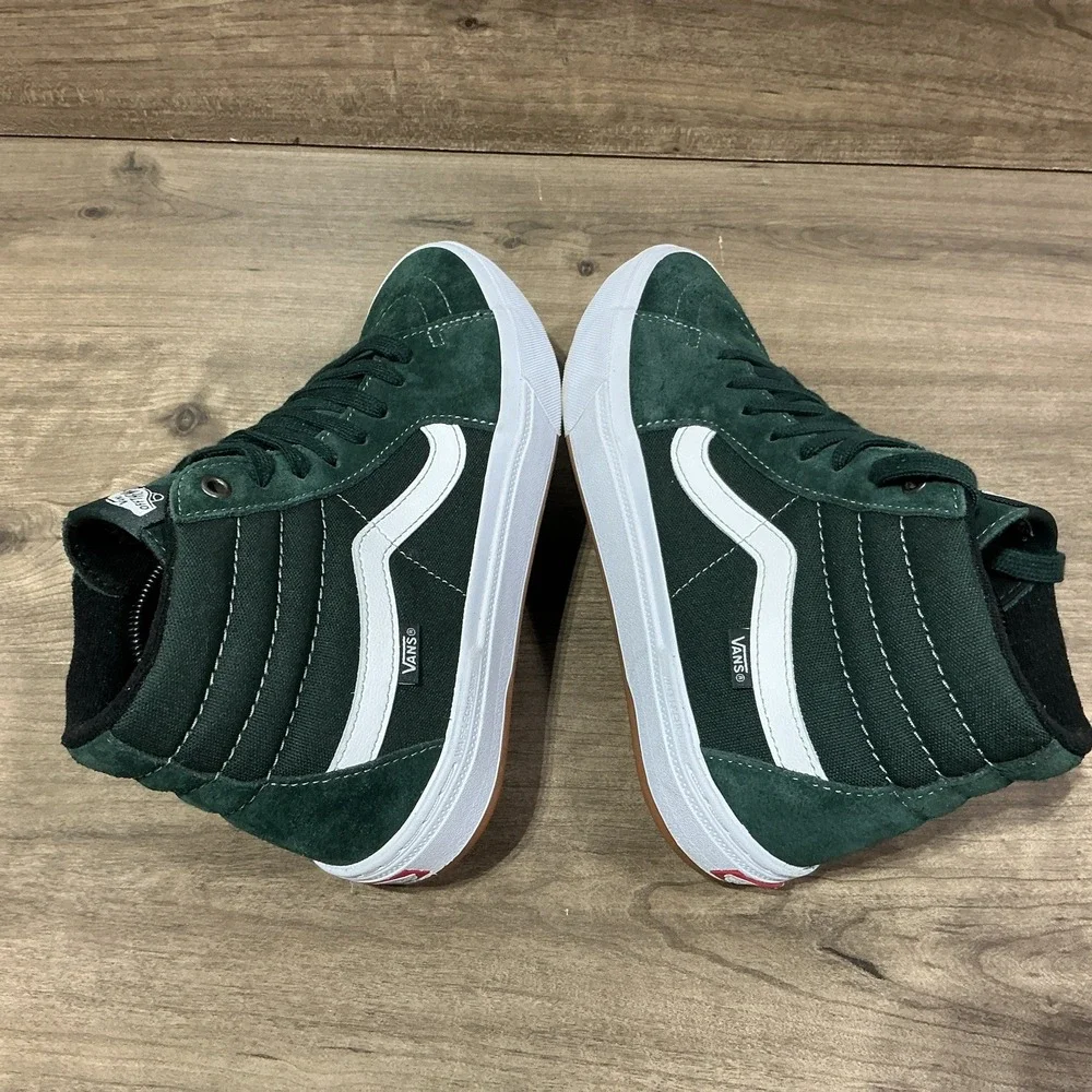 Vans BMX Wafflecup Popcush Green Suede Gum Hi Tops Sneakers Shoes Men's Size 8
